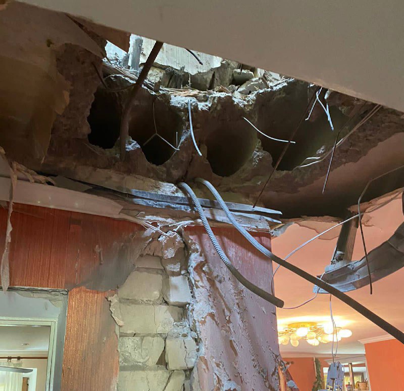 Destruction in the town of Zelenodolsk after Russian shelling overnight