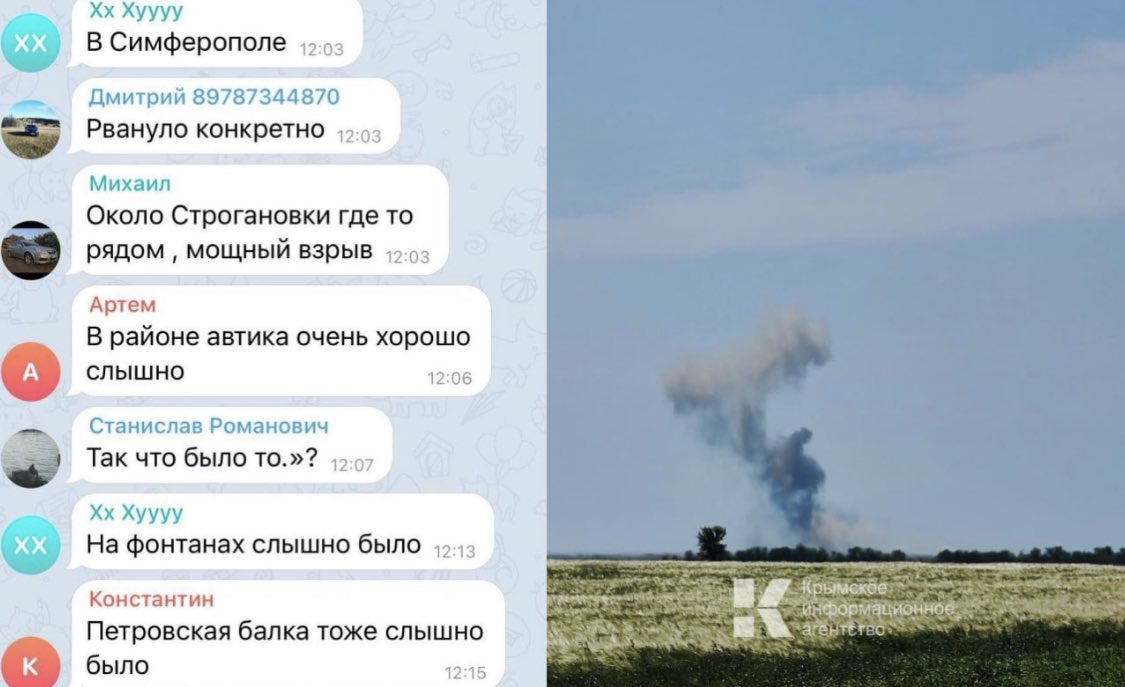 Explosions reported near Simferopol