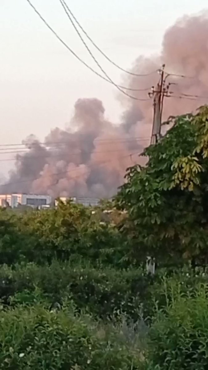 Video: blast today at ammunition warehouse in Khrustalnyi, occupied Luhansk region