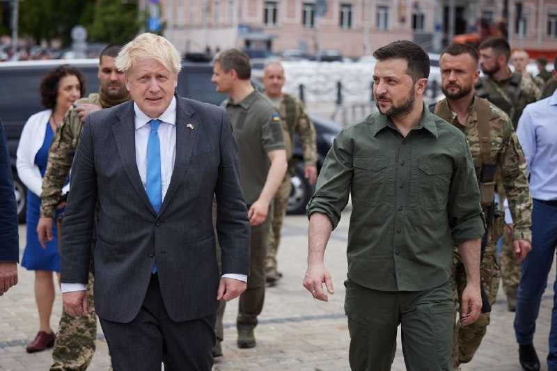 President Volodymyr Zelensky met with PM Boris Johnson in Kyiv