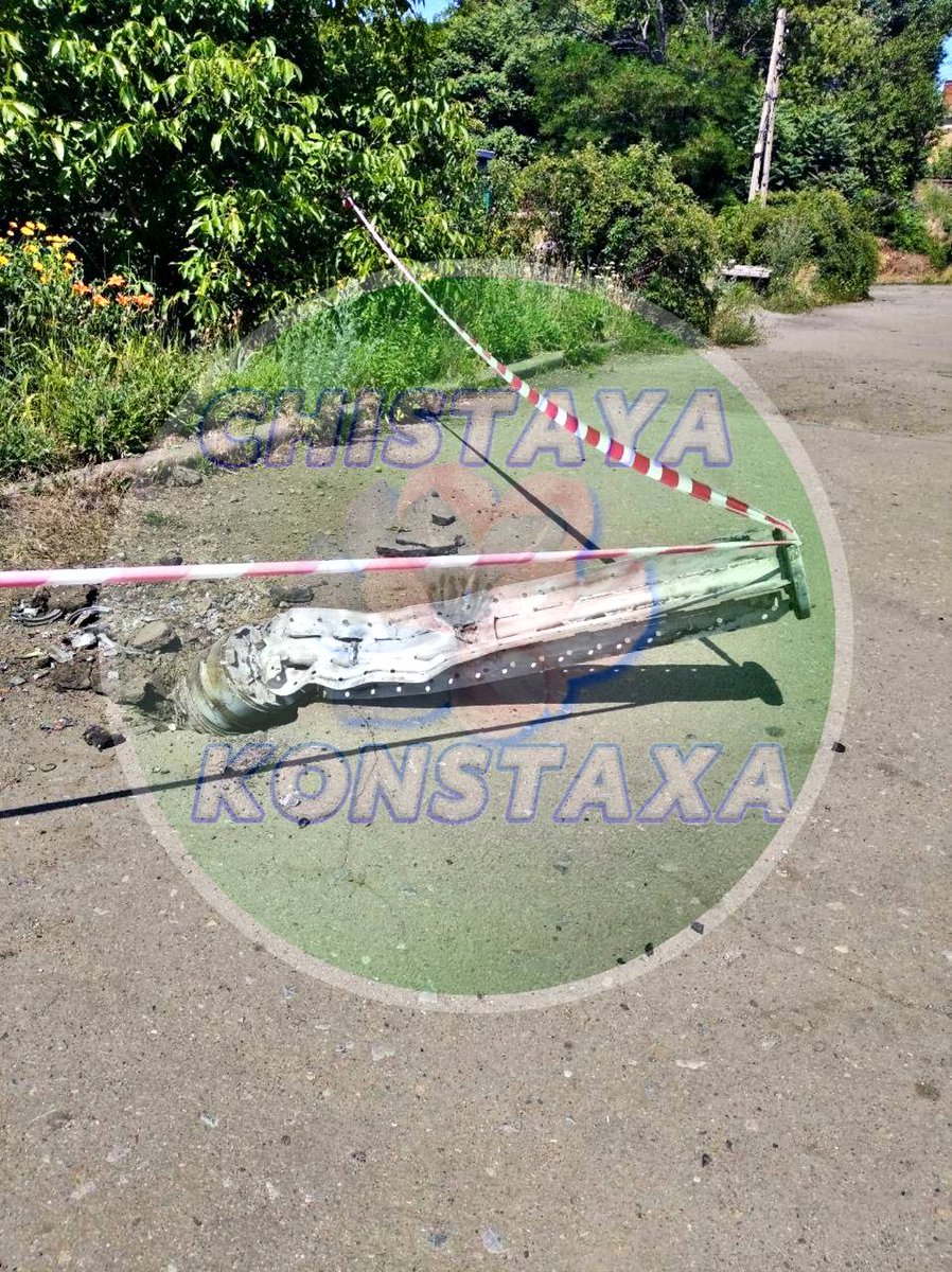 Parts of missiles afters shelling overnight in Kostyantynivka