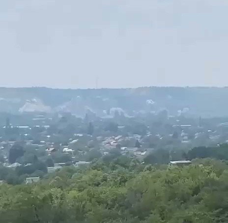 Russian army shelling Sloviansk