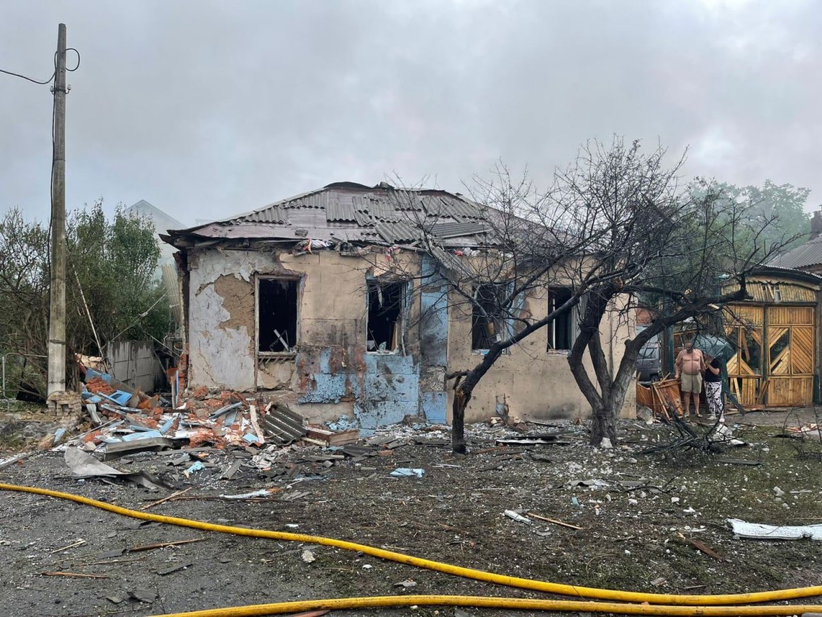 Damage at Saburova Dacha neighbourhood in Kharkiv as result of Russian shelling