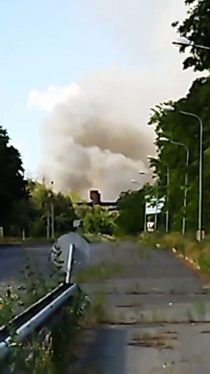 Explosions at warehouse in Donetsk