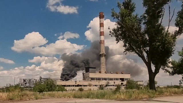 Fire at Satelit plant in Mariupol