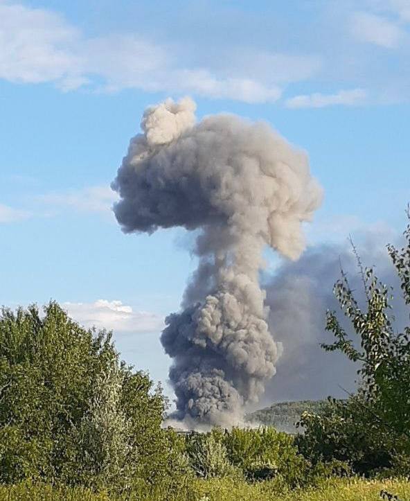 Explosions at machinery plant in Horlivka