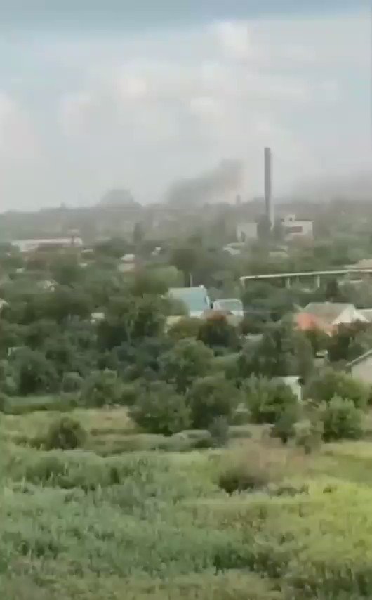 Video which would show smoke and which suggests detonations which would come from the city of Tokmak, Zaporizhzhia region, occupied by the Russian army