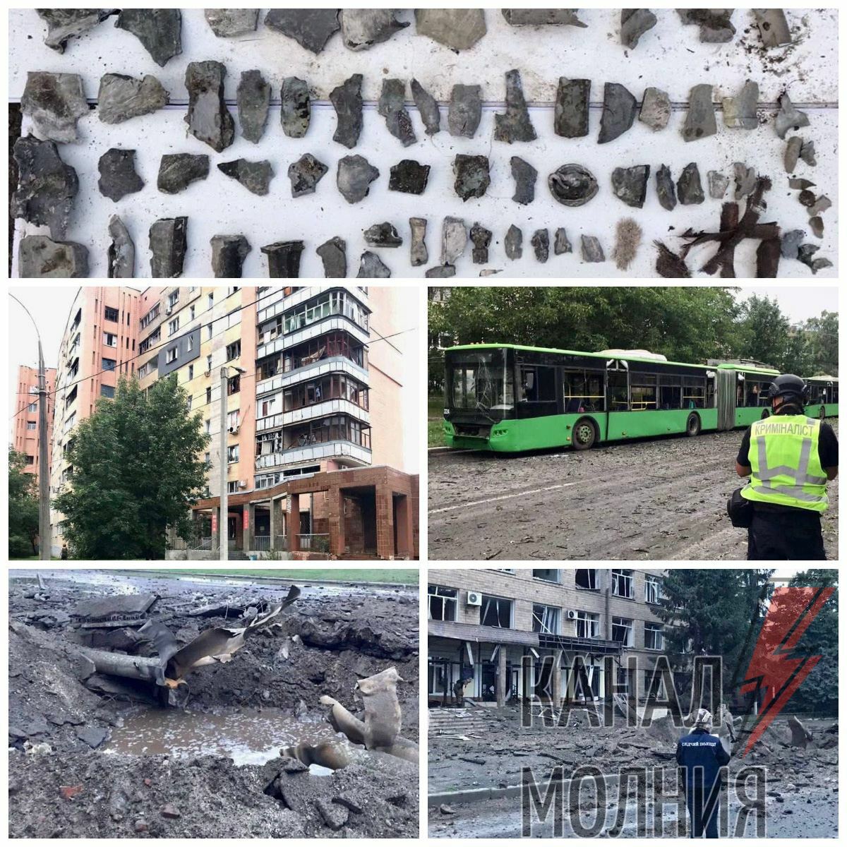 Two Russian strikes were recorded against Kharkiv at night. A missile, preliminarily S-300, struck the sidewalk near the college in the Slobidskyi district. The explosion damaged the building, reports the head of the Kharkiv Regional Military Administration, Oleh Syniehubov
