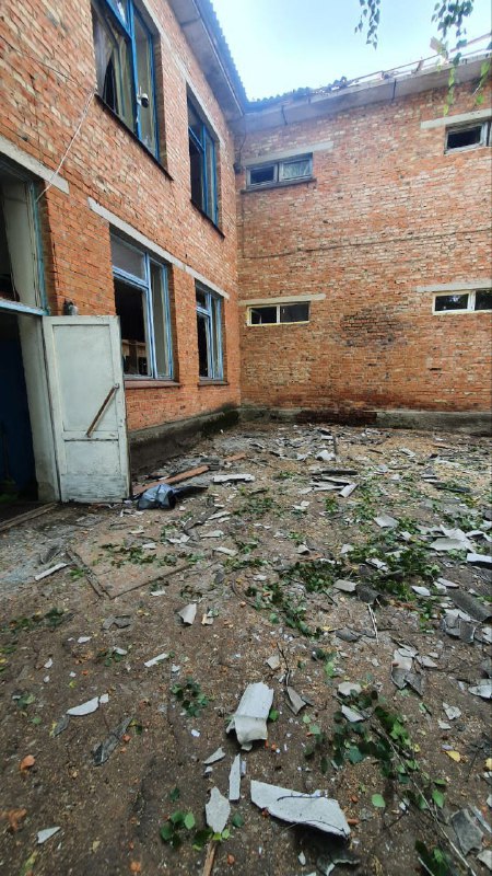 Damage in Pavlivka village of Sumy region as result of Russian shelling