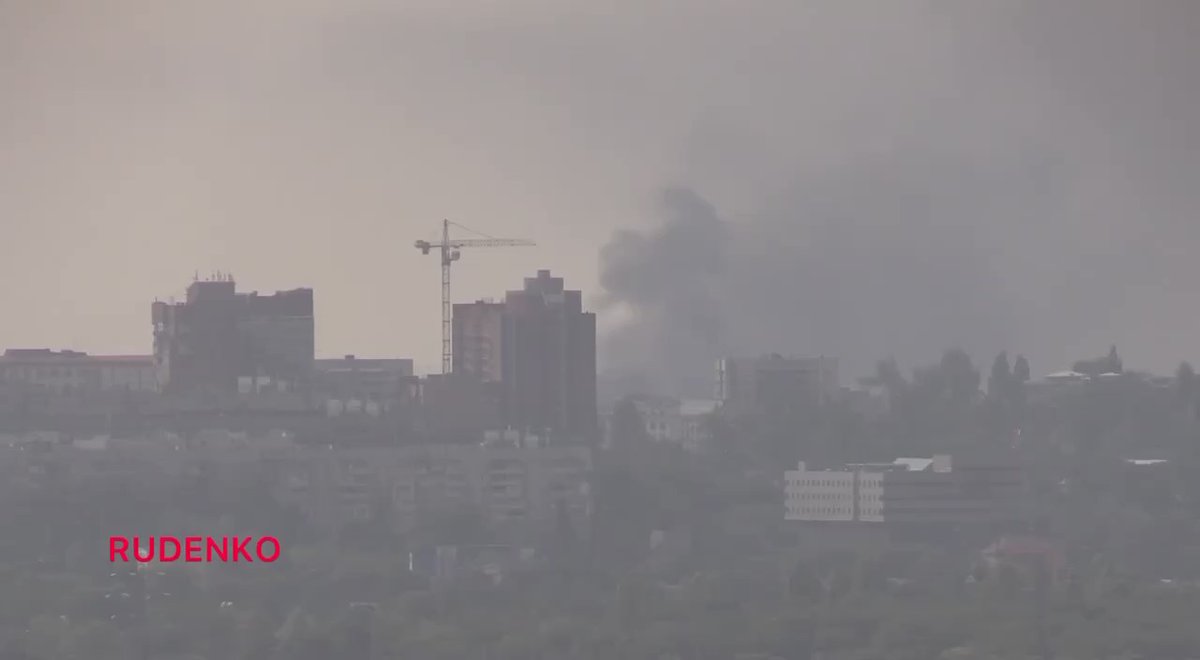Fire in the area of Donetsk railway station