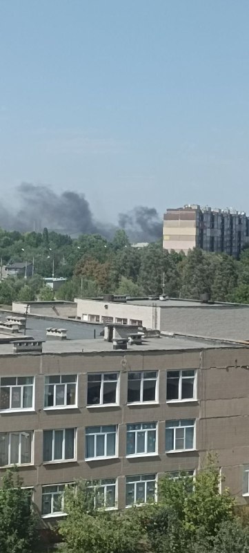 Fire reported near Makiivka