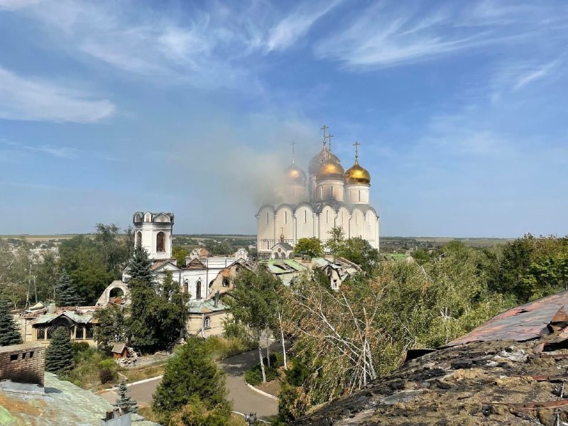Hit at monastery in Nikolske of Donetsk region
