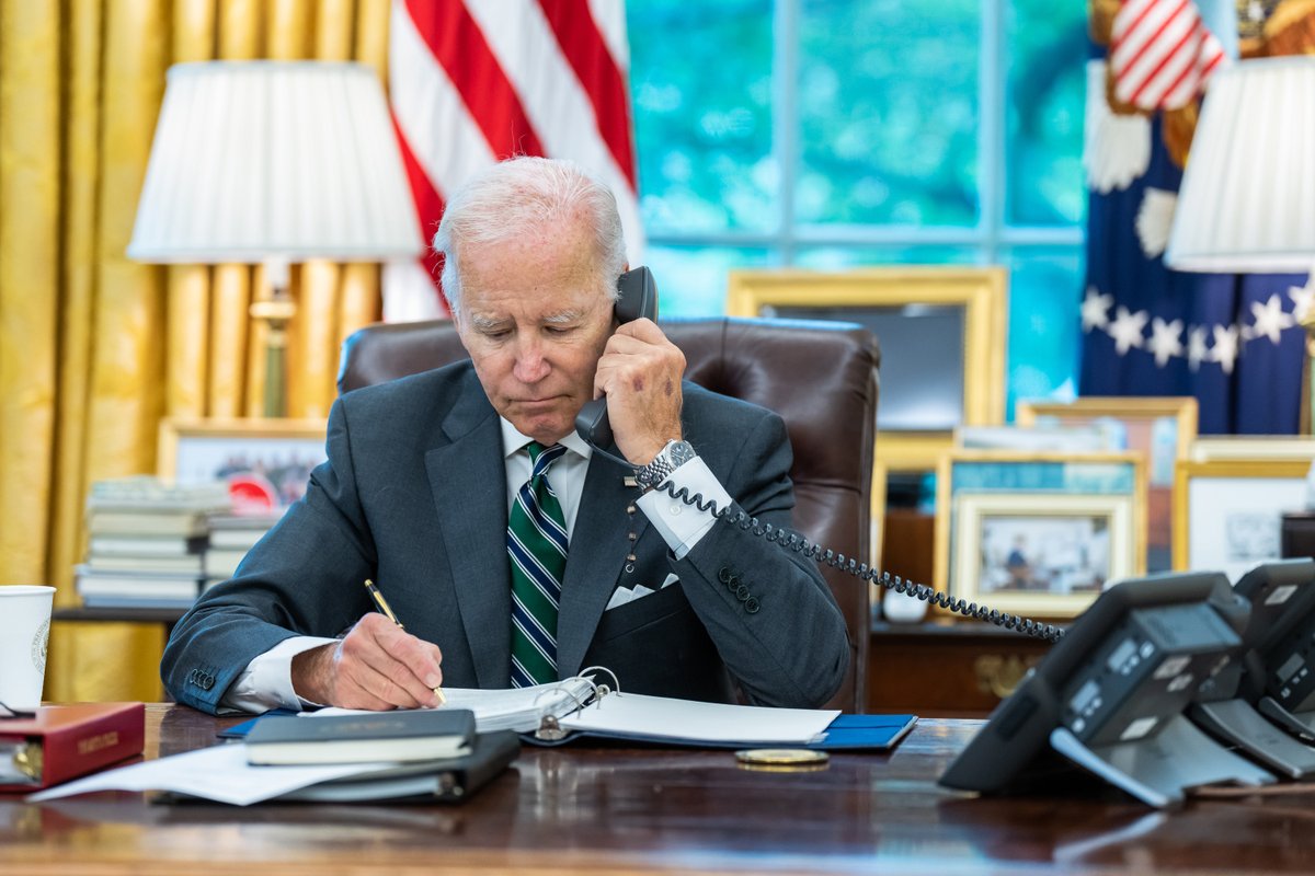 President Biden:I spoke with President Zelenskyy to congratulate Ukraine as it marks its Independence Day.  I know it is a bittersweet anniversary, but I made it clear that the United States would continue to support Ukraine and its people as they fight to defend their sovereignty