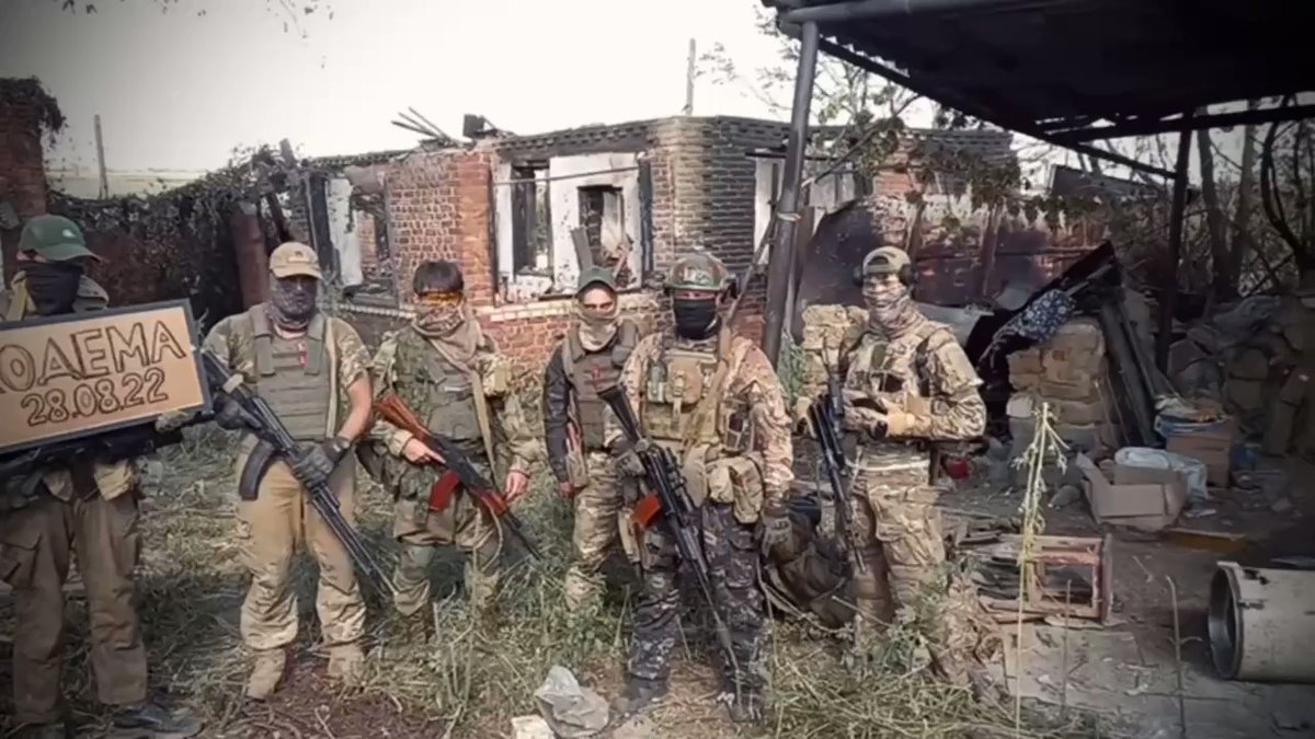Russian mercenaries in Kodema village