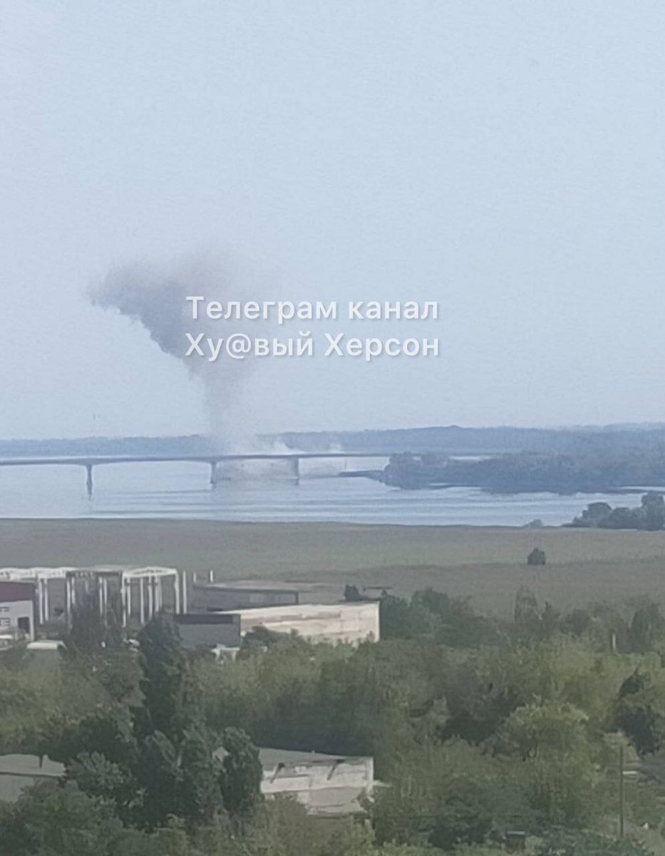Antonovsky crossing was targeted again.  It appears that this time one of the barge ferries may have been the target and hit