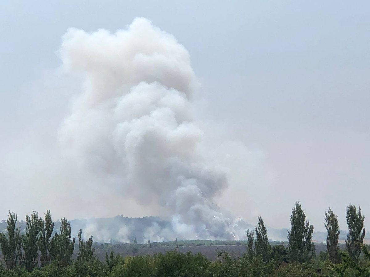 Explosions of ammunition at Olhynka, Donetsk region