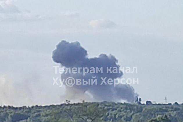 Explosions near Otradokamianka, Kherson region