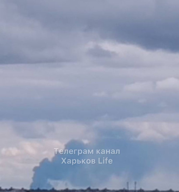 Fire near Chuhuiv as result of shelling