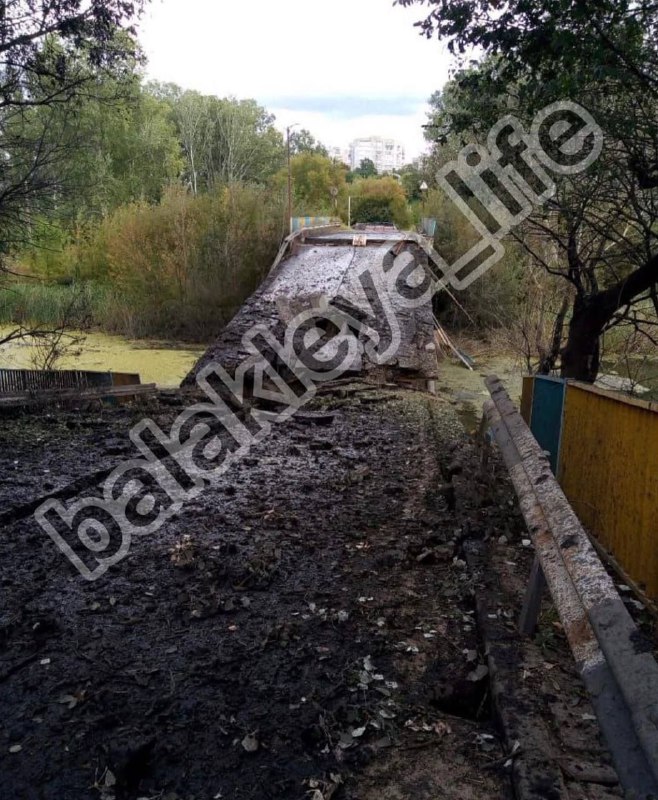 Russian troops while retreating towards Balakliia have blown up the bridge over Balakliyka river
