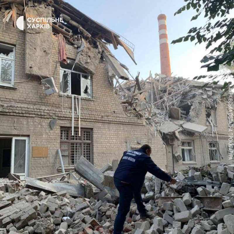 Destruction in Kharkiv as result of Russian army shelling