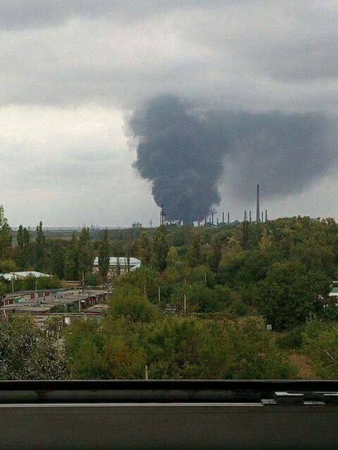 Smoke over Avdiivka plant after shelling