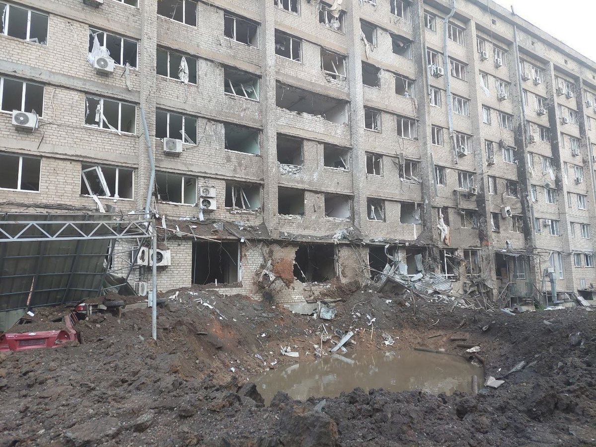Destruction in Kramatorsk as result of overnight shelling