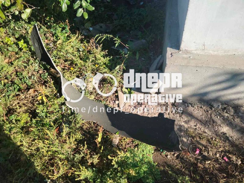 Debris of missiles were found after explosions in Dnipro city this morning