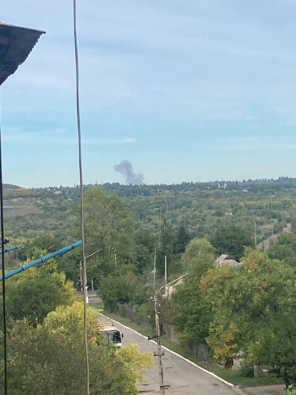 Missile strike at Russian base in Yenakiyeve