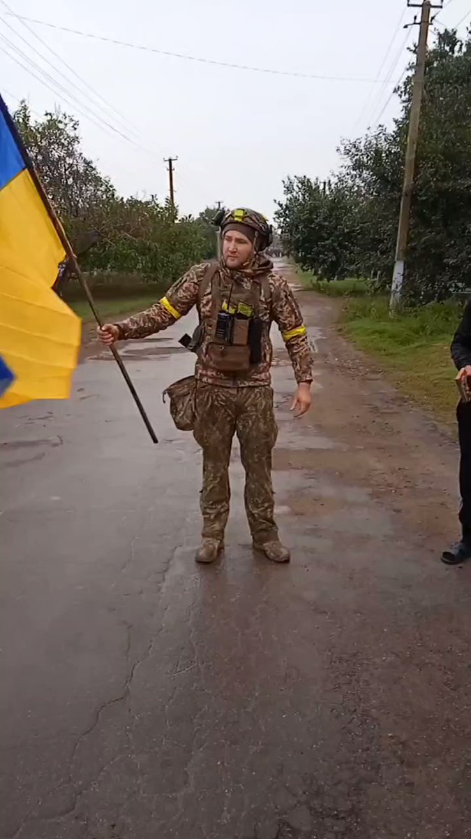 Ukrainian military in Zolota Balka village of Kherson region