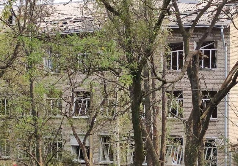 Damage in Zaporizhzhia as result of Russian shelling overnight with S-300 missiles. 1 person wounded