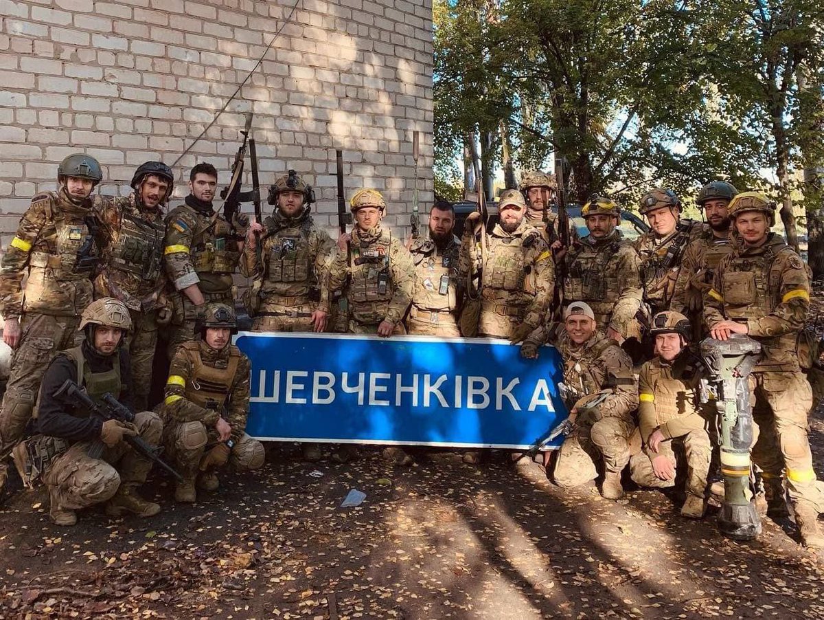 Ukrainian military in Shevchenkivka of Kherson region