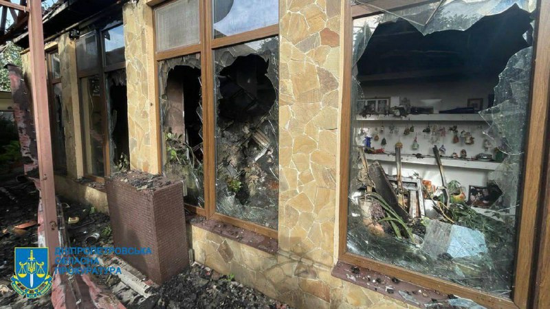 Destruction in Nikopol district as result of Russian shelling
