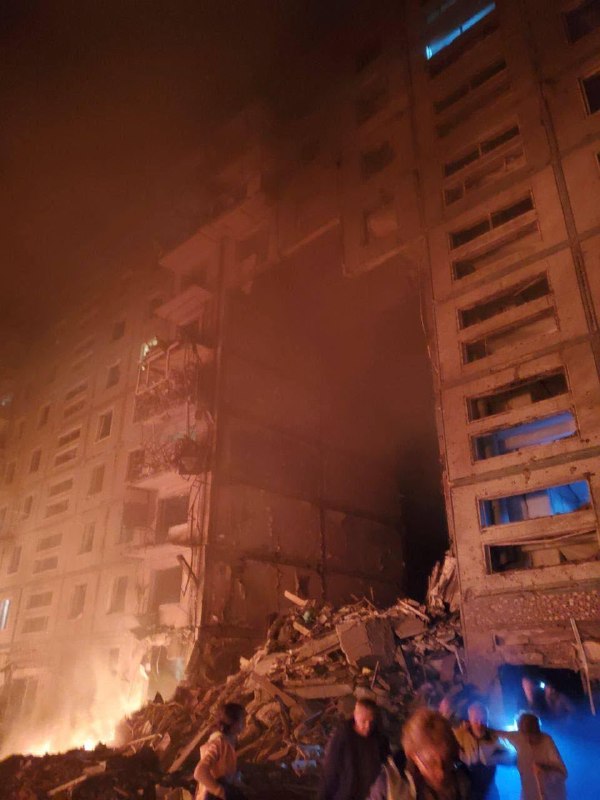 Residential apartments block destroyed in Russian missile strike in Zaporizhzhia