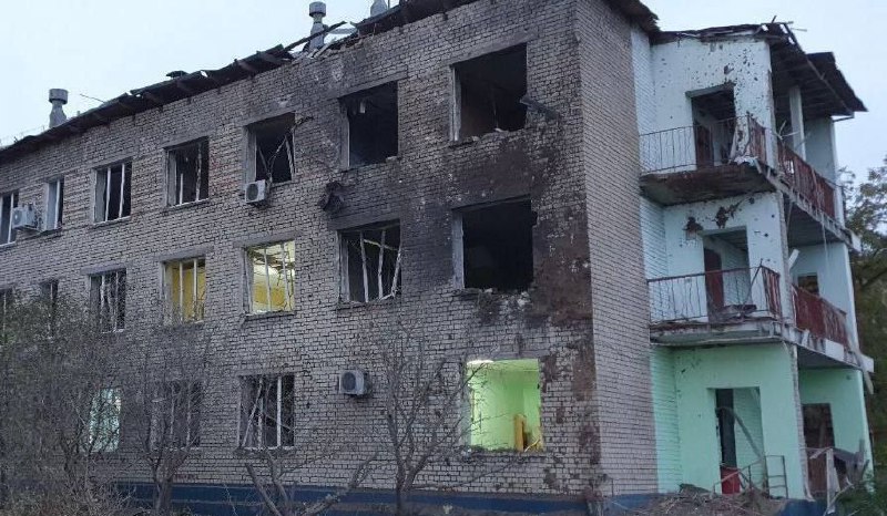 Damage to civilian infrastructure as result of Russian shelling in Zaporizhzhia. At least 1 dead