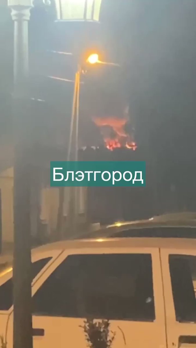 Big fire near sugar plant in Oktyabrskiy town of Belgorod region, detonations audible