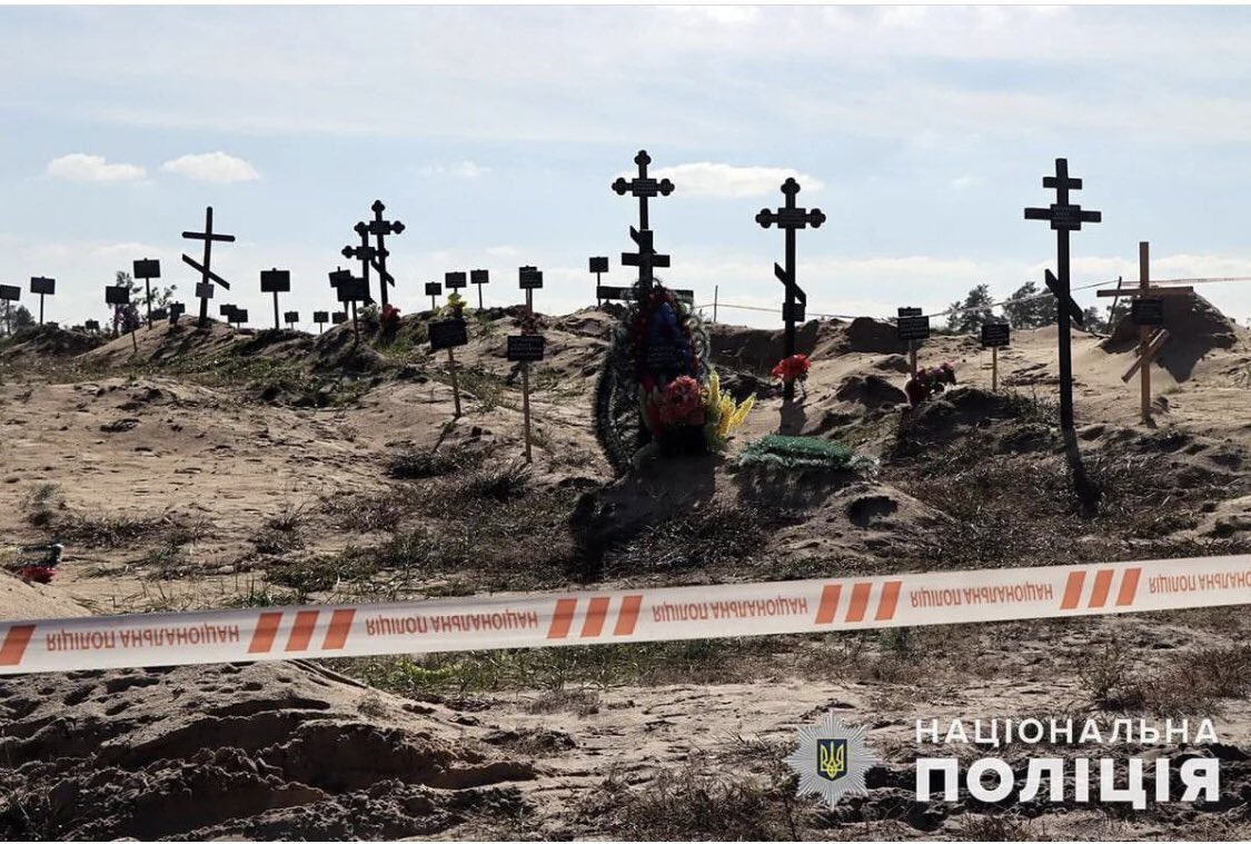 Bodies of 111 civilians and 35 military men were found at mass grave in Lyman