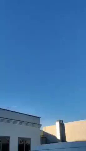 Video of a Russian cruise missile, reportedly over Zaporizhzhya today, being shot down