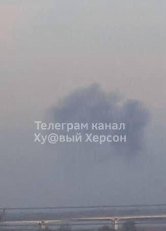 Explosions were reported near Antonivsky bridge near Kherson