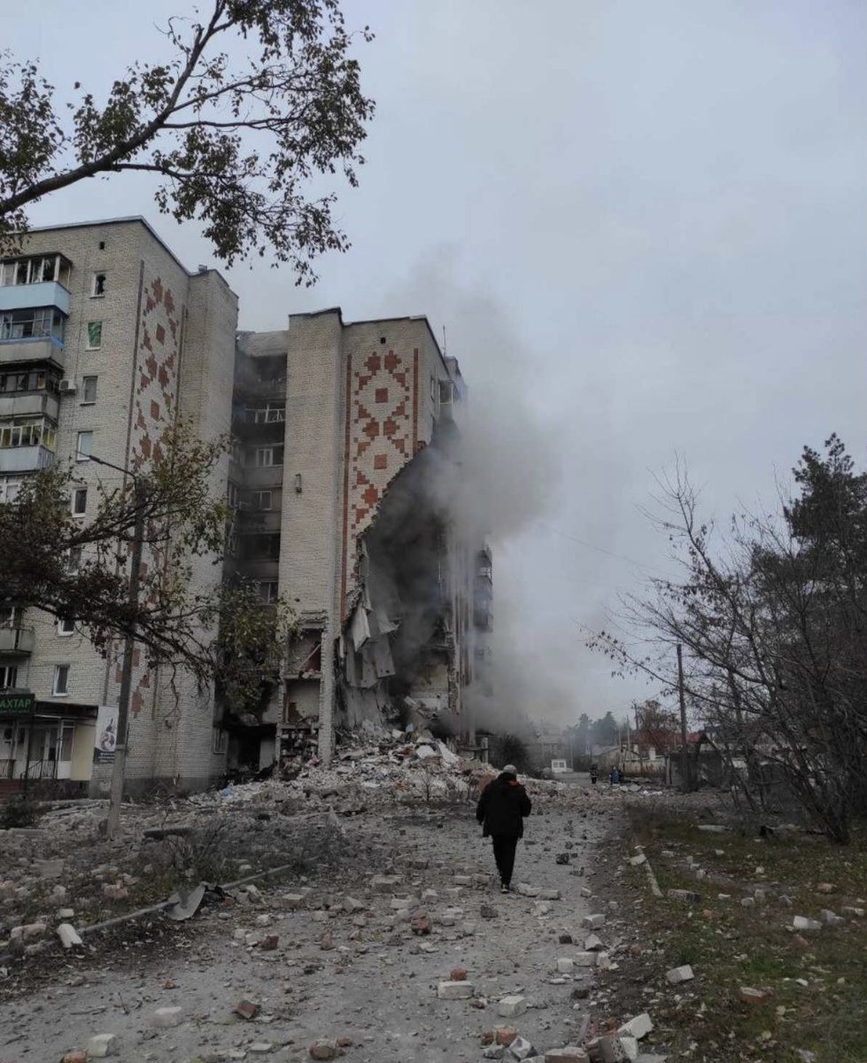 Russian army shelled Lyman this morning