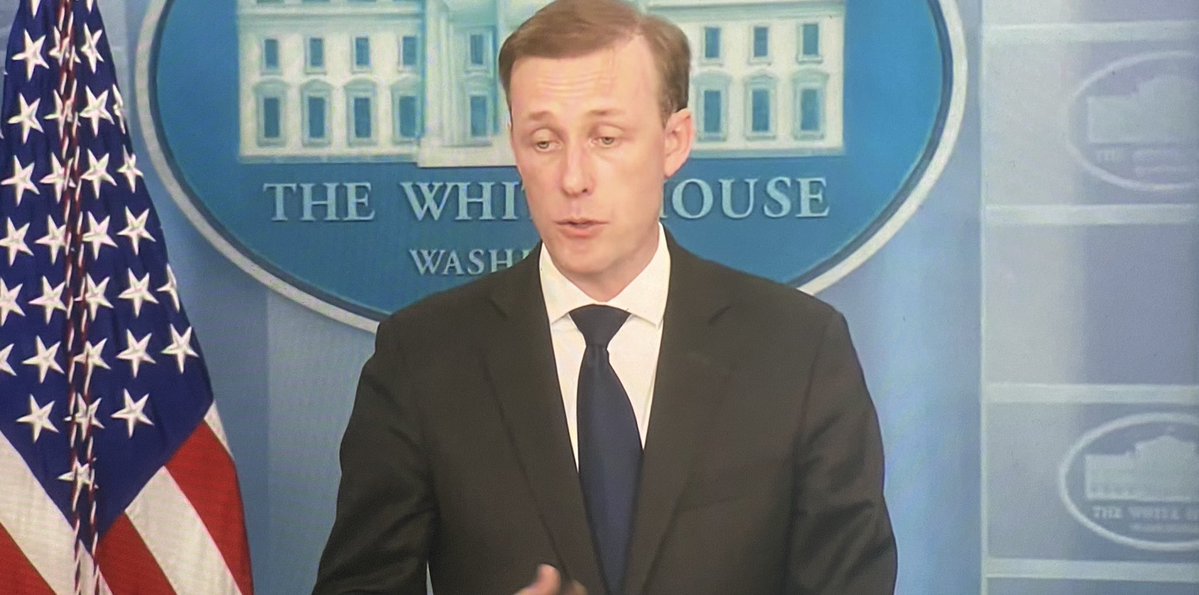 US giving another package of security assistance to Ukraine, including air defense like missiles for HAWK systems, as well as four US Avenger air defense systems that come equipped with Stinger missiles, @JakeSullivan46 says at White House briefing