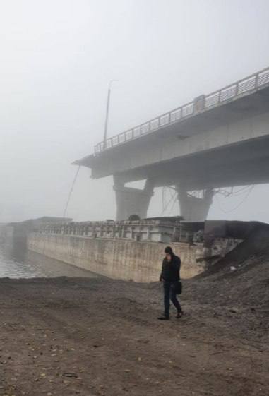 Antonivsky bridge was blown up