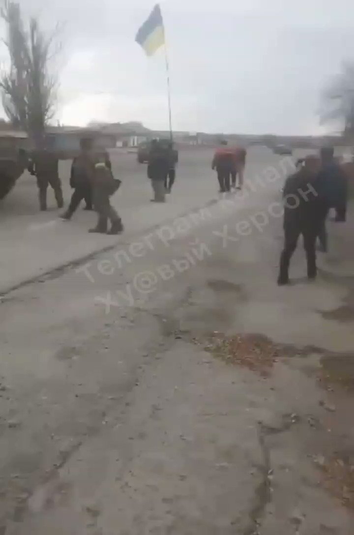Ukrainian military in Tyahinka of Kherson region