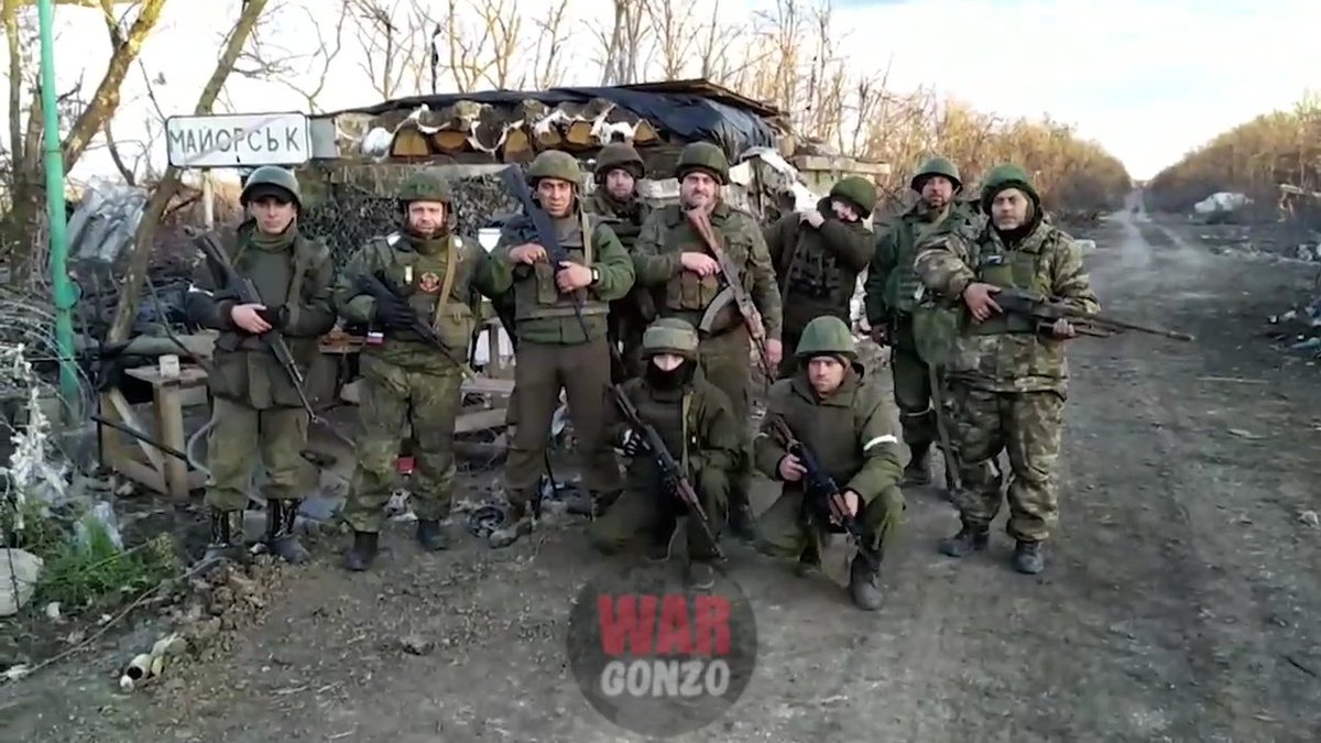 Russian troops in Mayorske