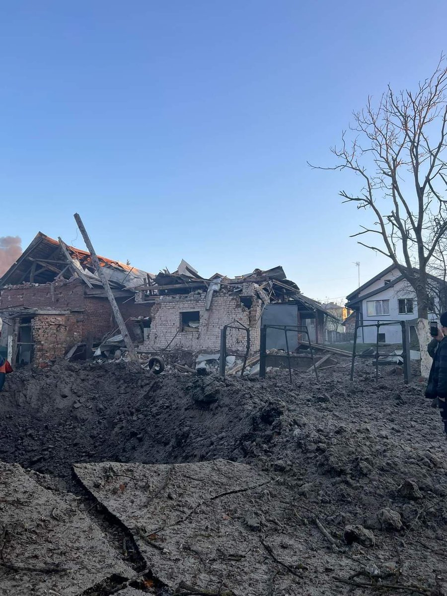 Destruction in Solonka village near Lviv after Russian missile strikes