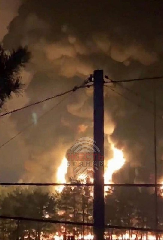 Fuel depot caught fire in Surazh district of Bryansk region after suspected drone attack
