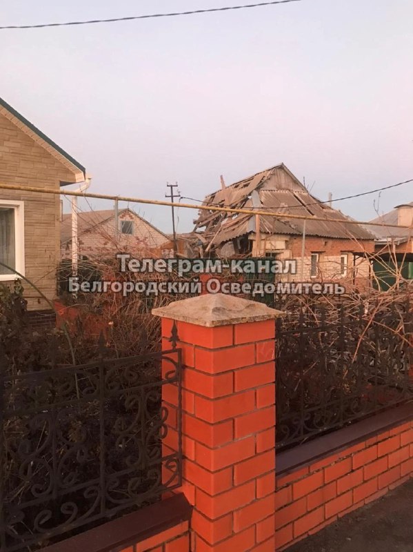 Damage in Tishanka of Belgorod region as result of shelling