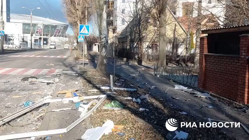 Damage in Donetsk as result of shelling today