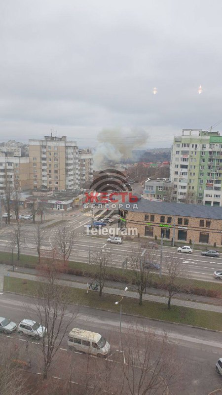 Smoke and explosions in Belgorod