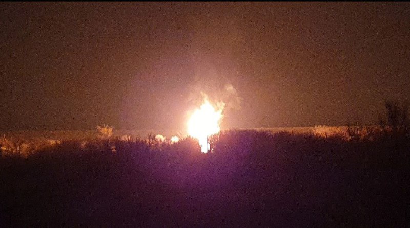Explosion at natural gas pipeline near Lutuhyne