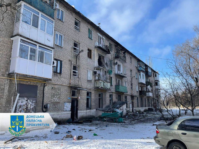 Russian troops shelled Toretsk and Kurakhivka. 1 person killed, 6 wounded in Toretsk, 3 wounded in Kurakhivka